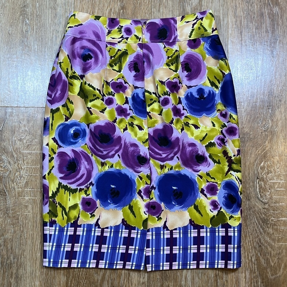 Anthropologie Yoana Baraschi Happenstance Pencil Skirt Size 4 Floral Lined EUC - Picture 4 of 10